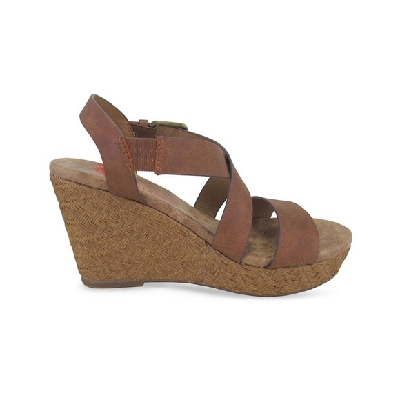 Jellypop Shoes - NWOB JELLYPOP TAHOE Woven Cognac Wedge Sandals